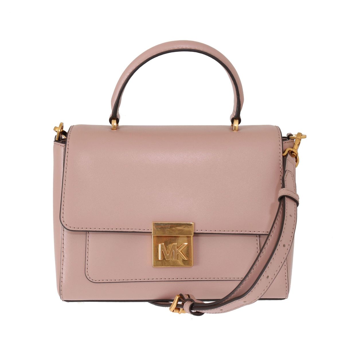 Michael Kors Elegant Pink Leather Mindy Shoulder Bag