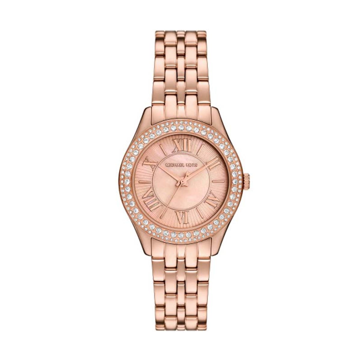 Michael Kors Harlowe dameur i rosa med krystaller