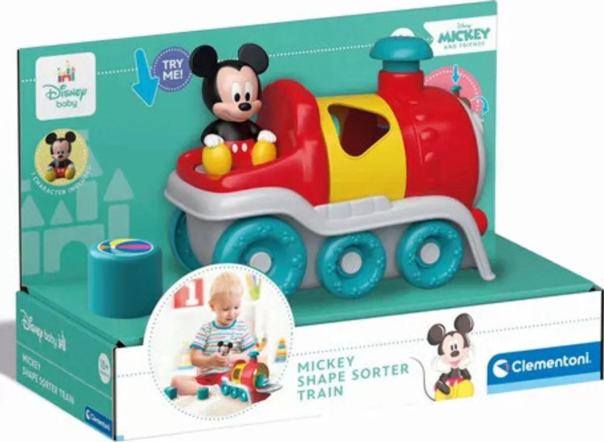 Mickey Mouse - Puttekasse - Tog - Disney Baby - Clementoni