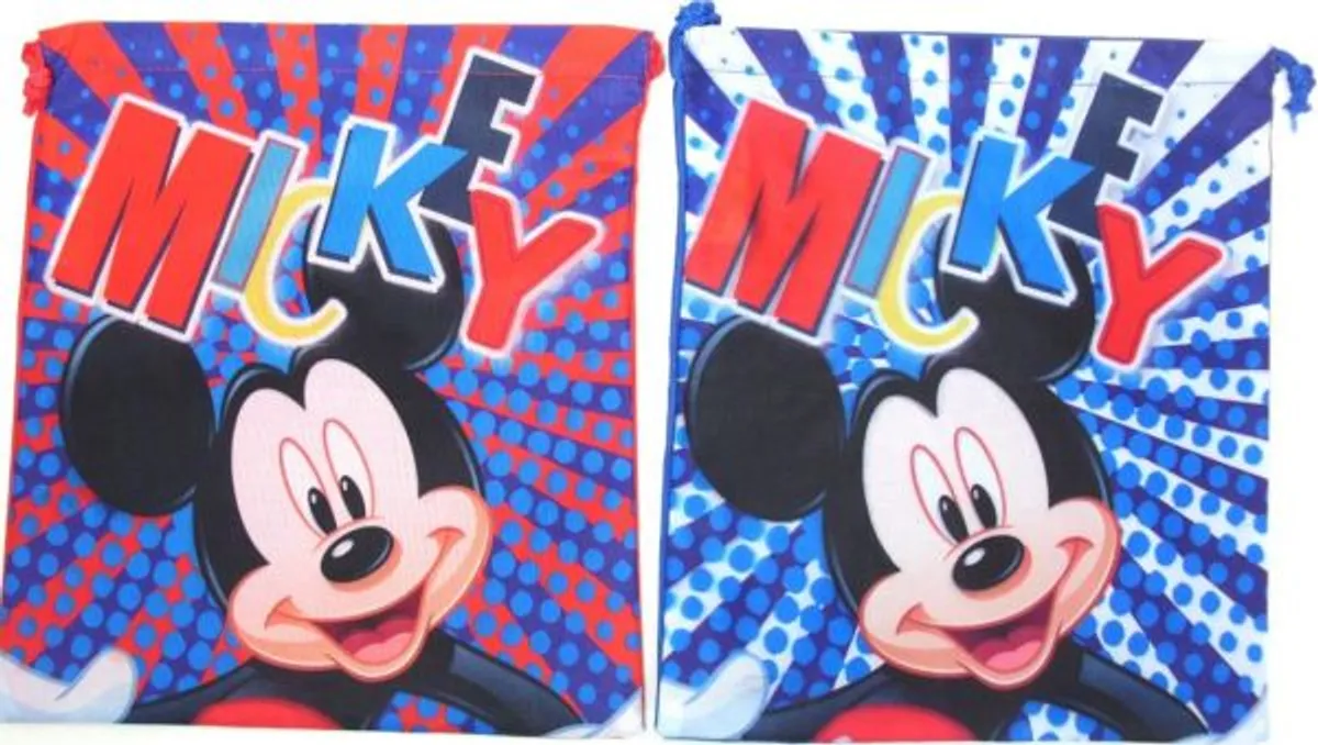 Mickey Mouse - Storage Sling Slipknot/Drawstring Tidy School/Gym Swimming Bag