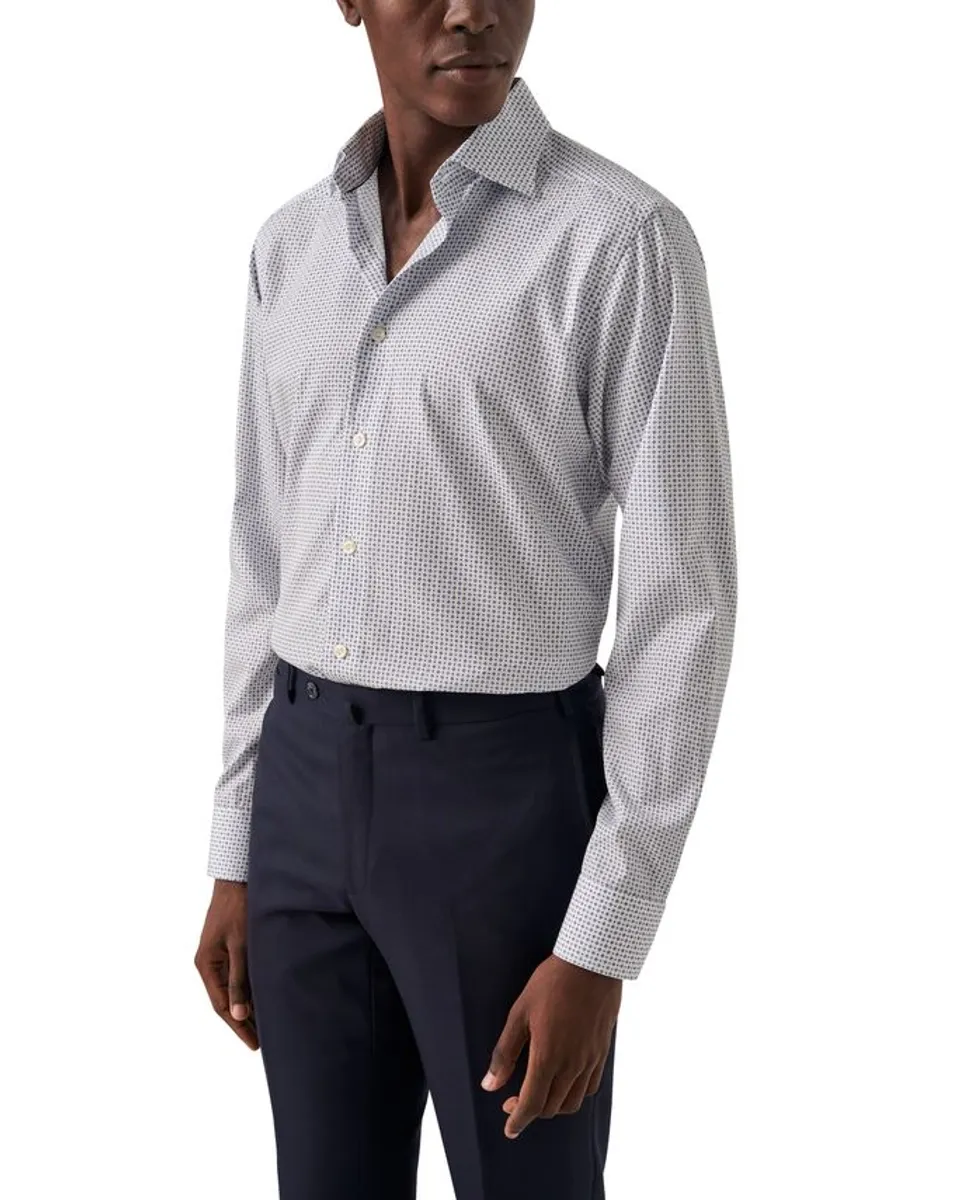 Micro Print Poplin Shirt