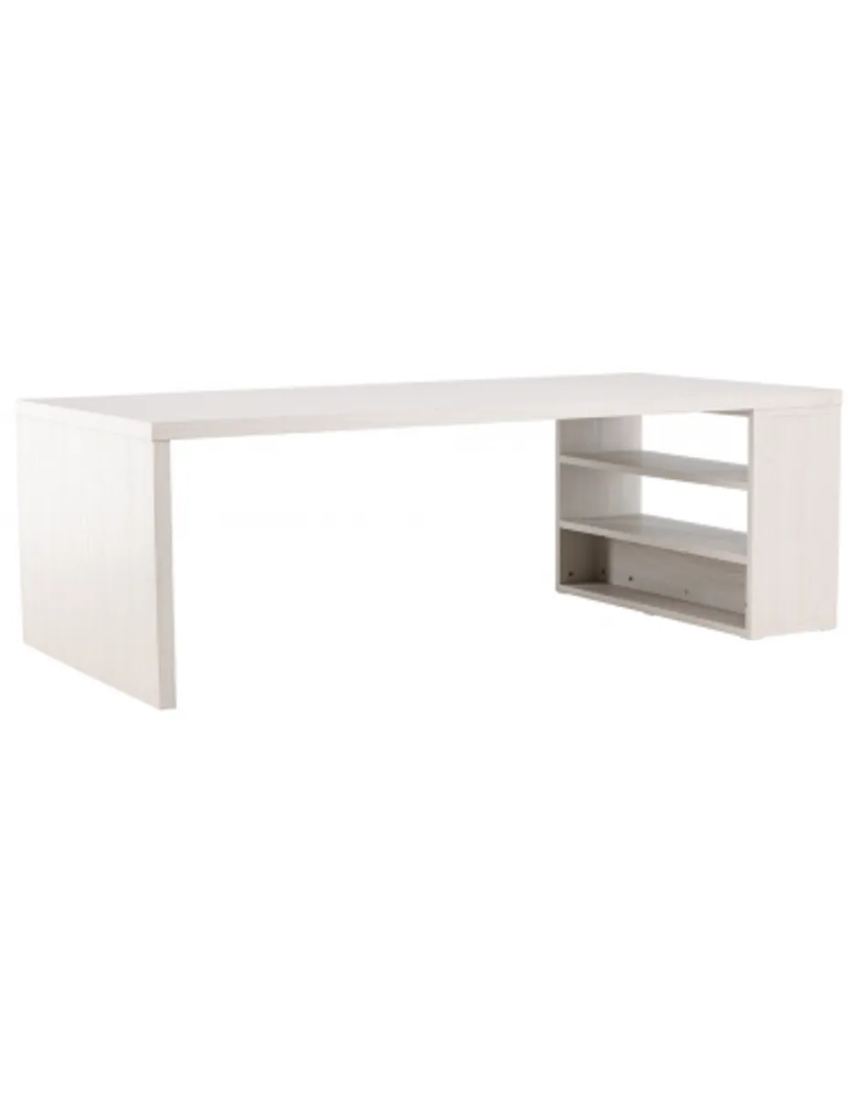 Mika spisebord i mdf H75 x B230 x D110 cm - Hvidtet