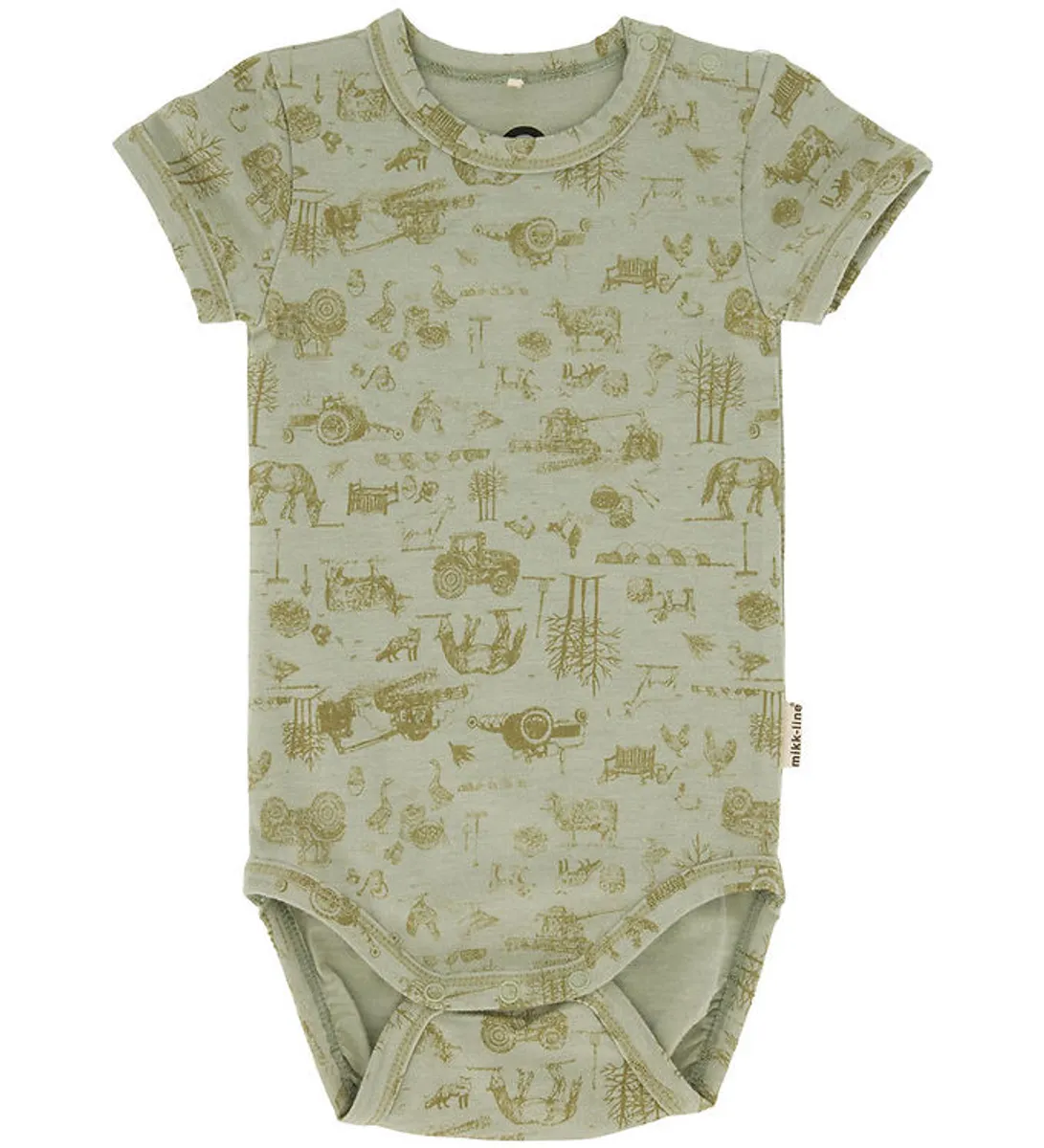 Mikk-Line Body k/æ - Uld/Bambus - Desert Sage m. Print