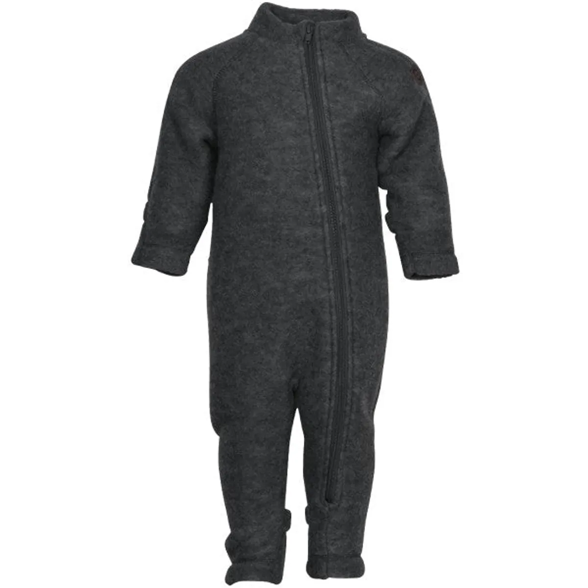 Mikk-Line - Køredragt Wool Baby Suit - Anthracite Melange - 74