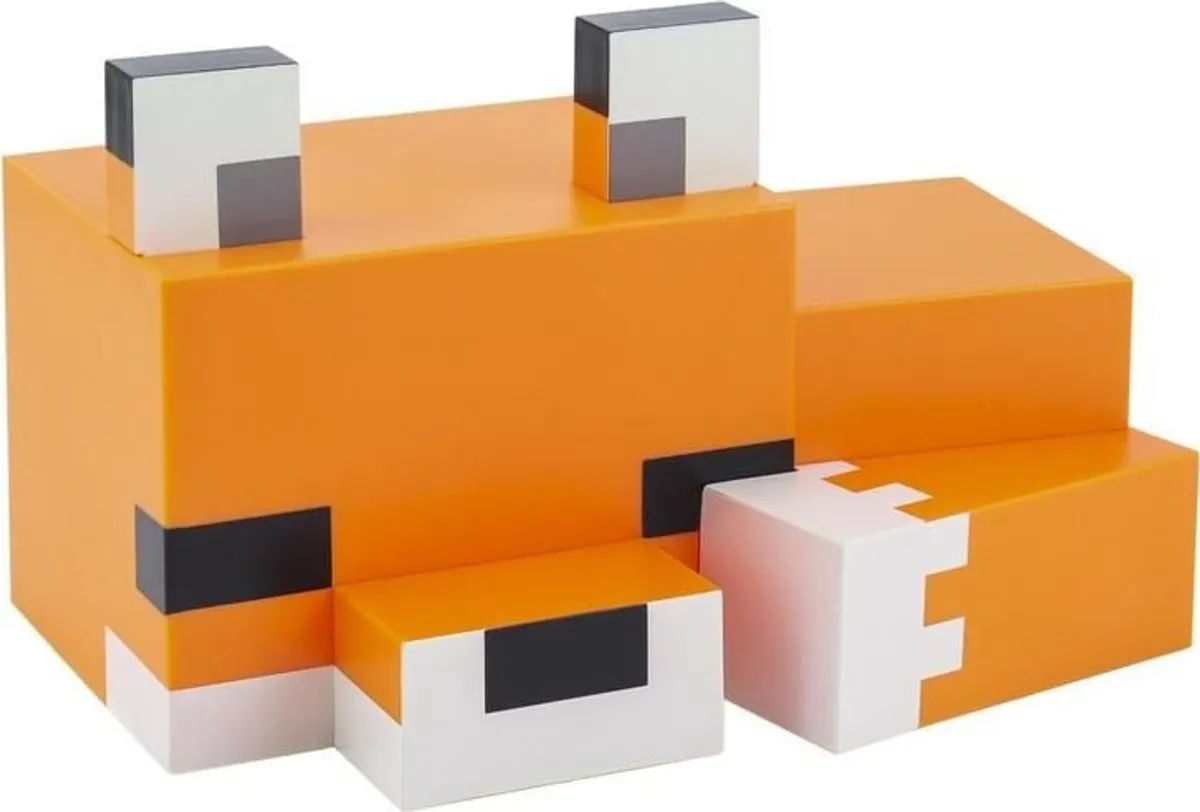 Minecraft 3d Lampe - Baby Ræv - 16 Cm