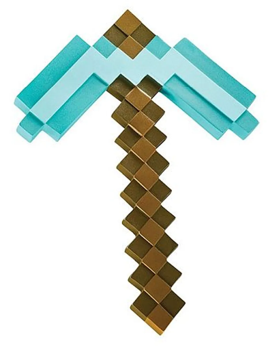 Minecraft - Plastic Diamond Pickaxe (Replica) 40cm