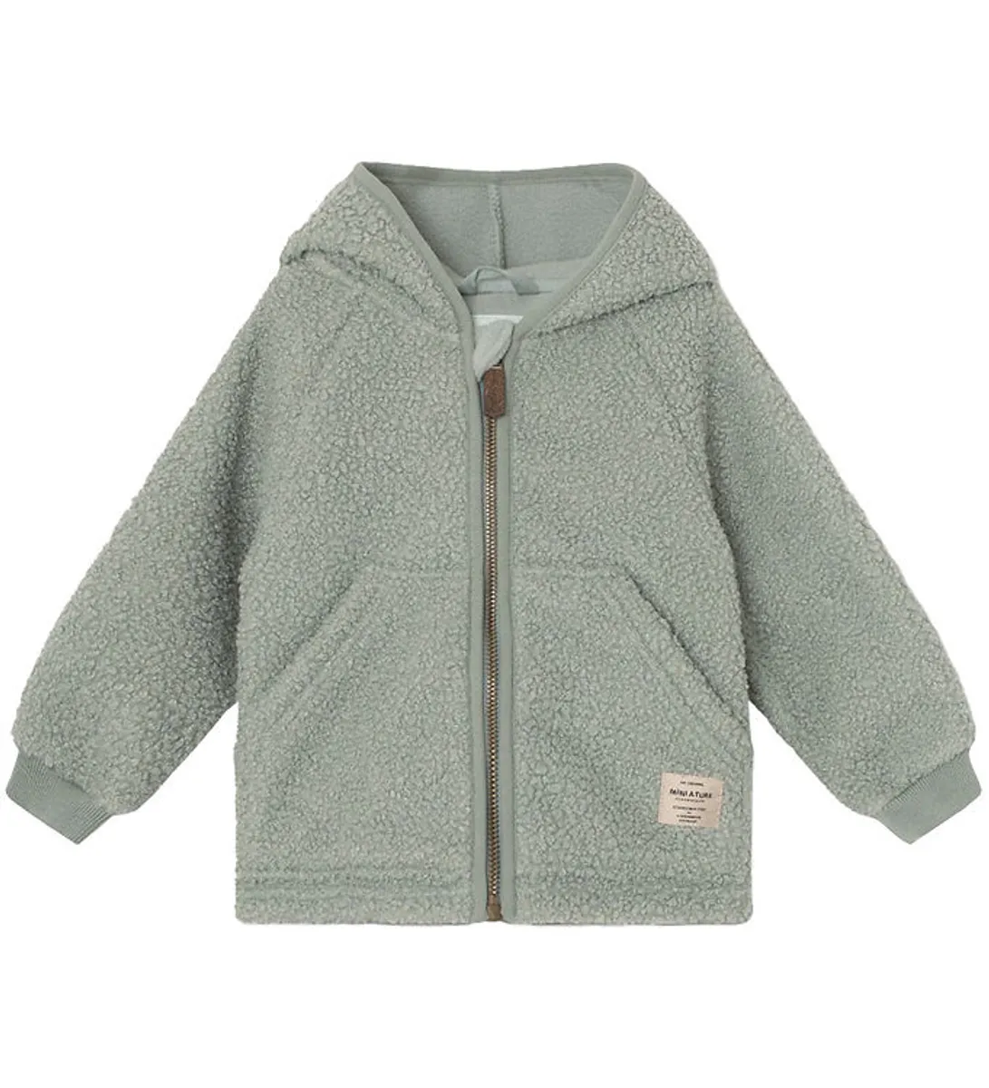 Mini A Ture Fleecejakke - Teddy - MatLiff - Pale Green