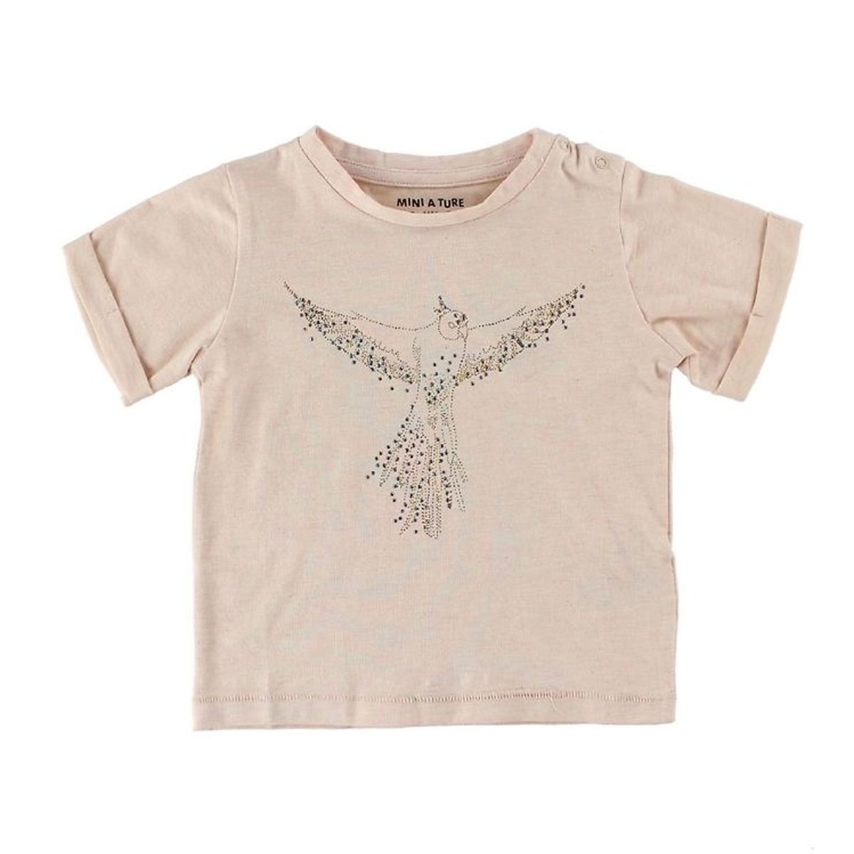 Mini A Ture T-Shirt - Laurine - Puddermeleret m. Fugl