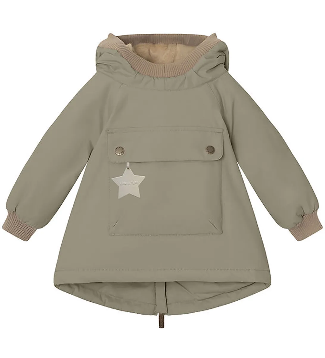 Mini A Ture Vinterjakke - Babywen Fleece - Vert