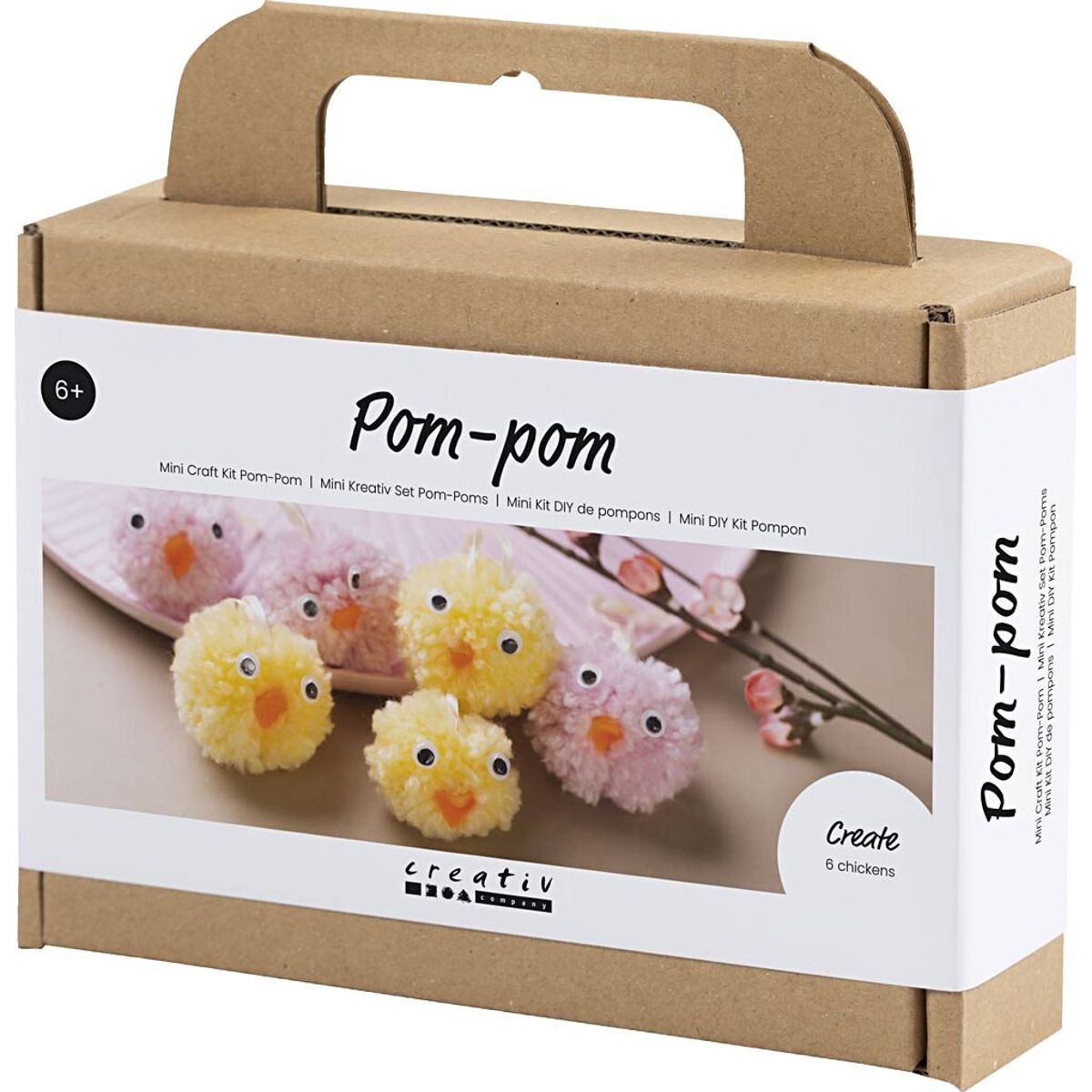 Mini Diy Kit Pompon - Kyllinger - Assorterede Farver