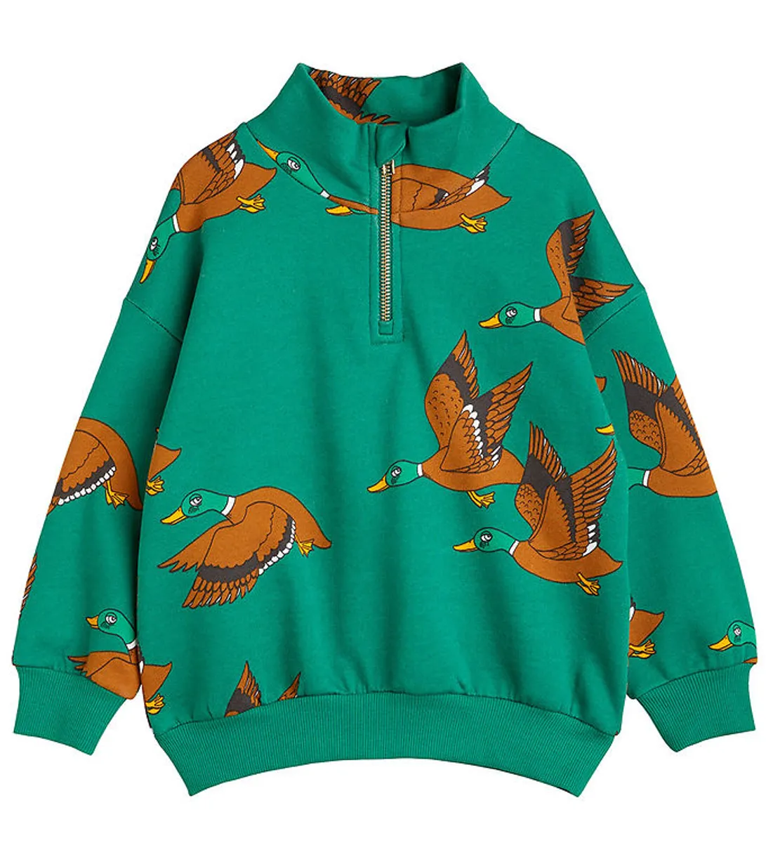 Mini Rodini Sweatshirt - Ducks - Grøn