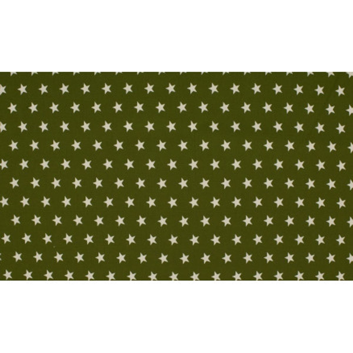 Minimals Bomuldspoplin Stof Print 125 Star Khaki 145cm - 50cm