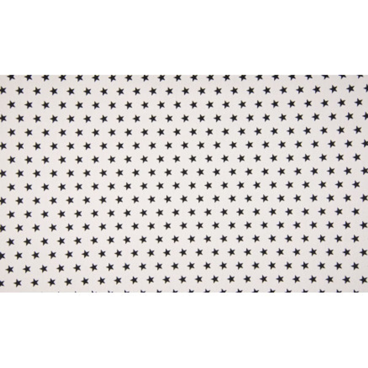 Minimals Bomuldspoplin Stof Print 150 Star White/Black 145cm - 50cm