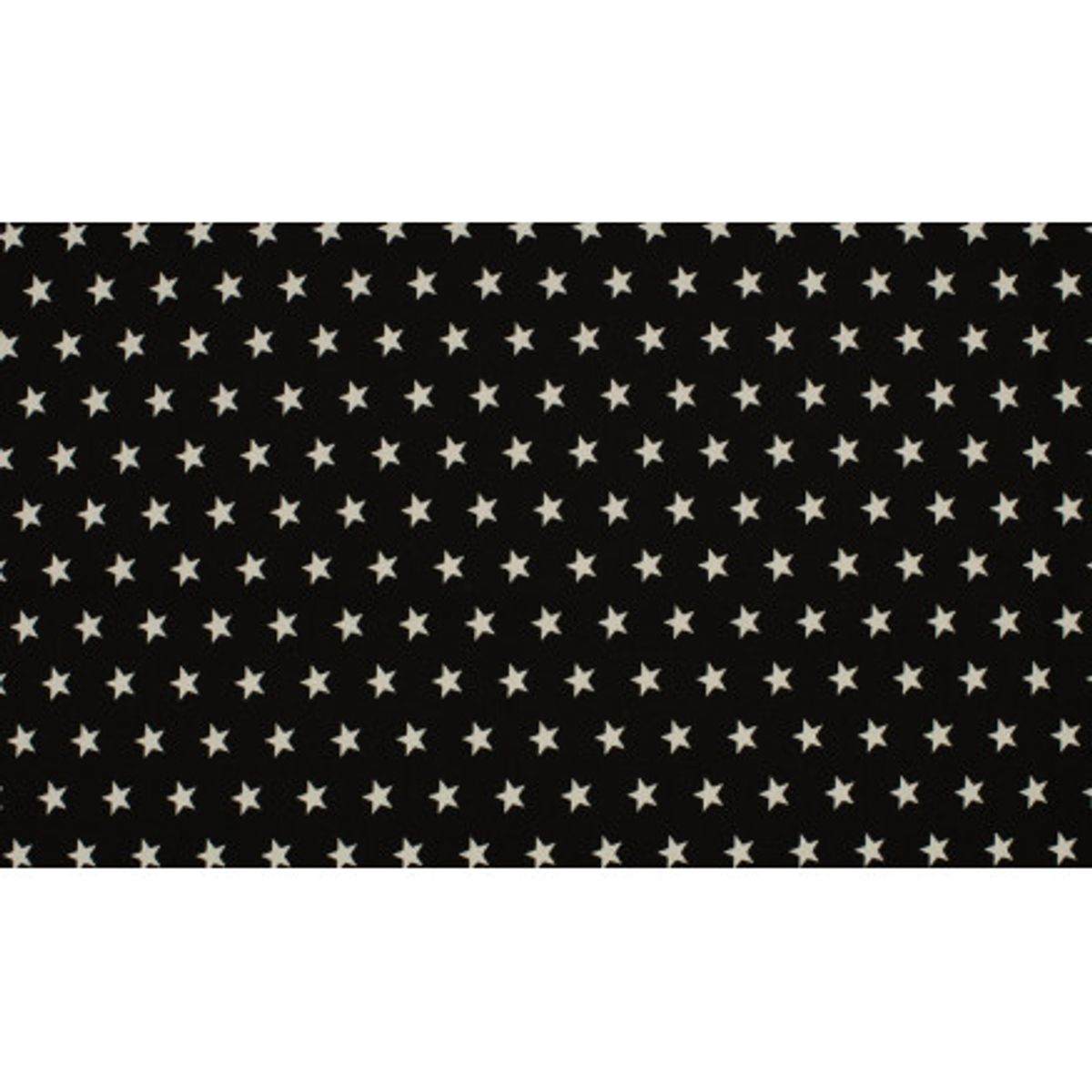 Minimals Bomuldspoplin Stof Print 169 Star Black/White 145cm - 50cm