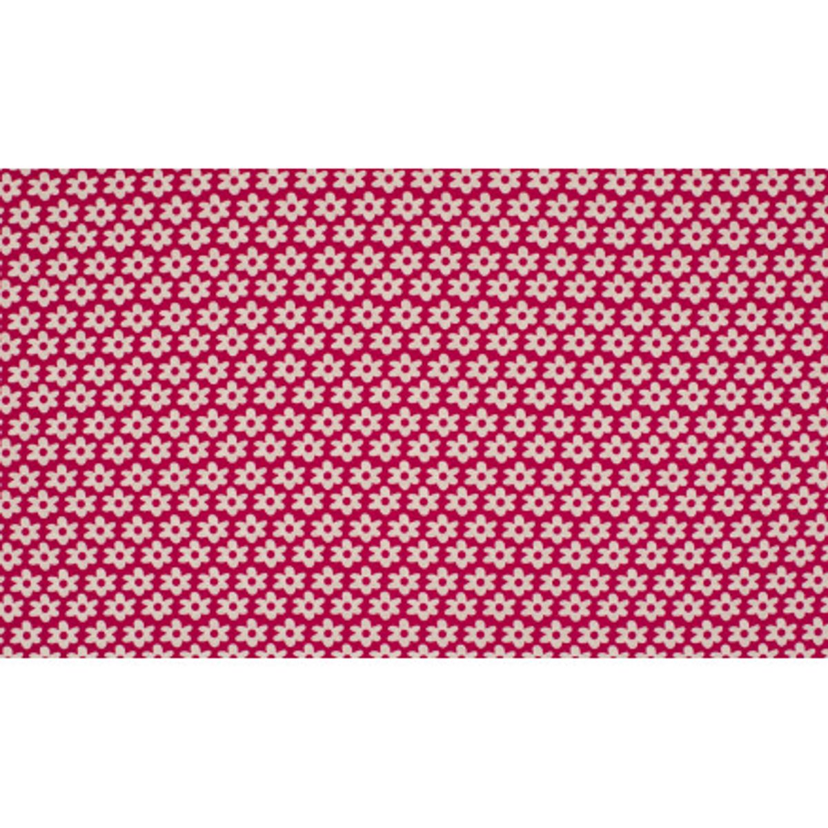 Minimals Bomuldspoplin Stof Print 17 Flower Fuchsia 145cm - 50cm