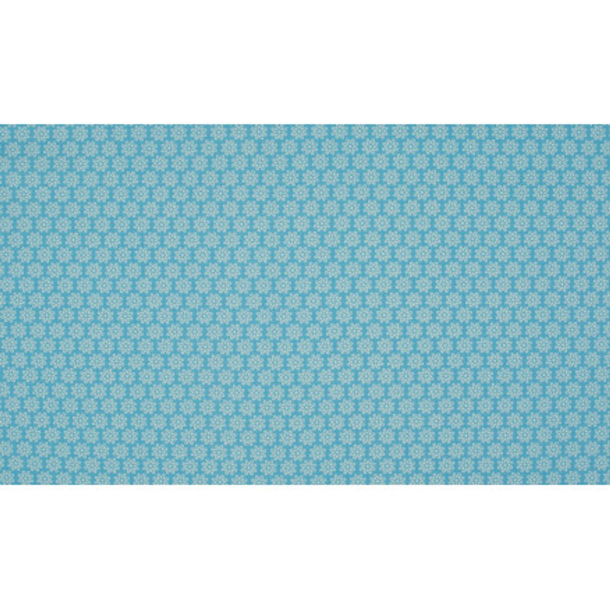 Minimals Bomuldspoplin Stof Print 202 Daisy Blue 145cm - 50cm