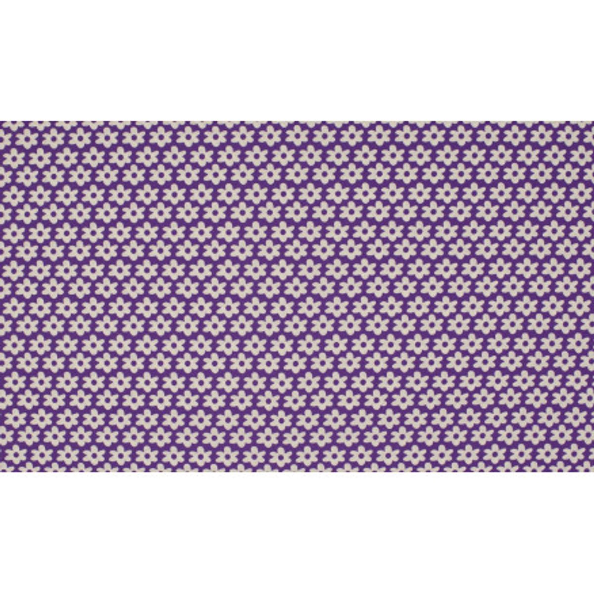 Minimals Bomuldspoplin Stof Print 43 Flower Purple 145cm - 50cm