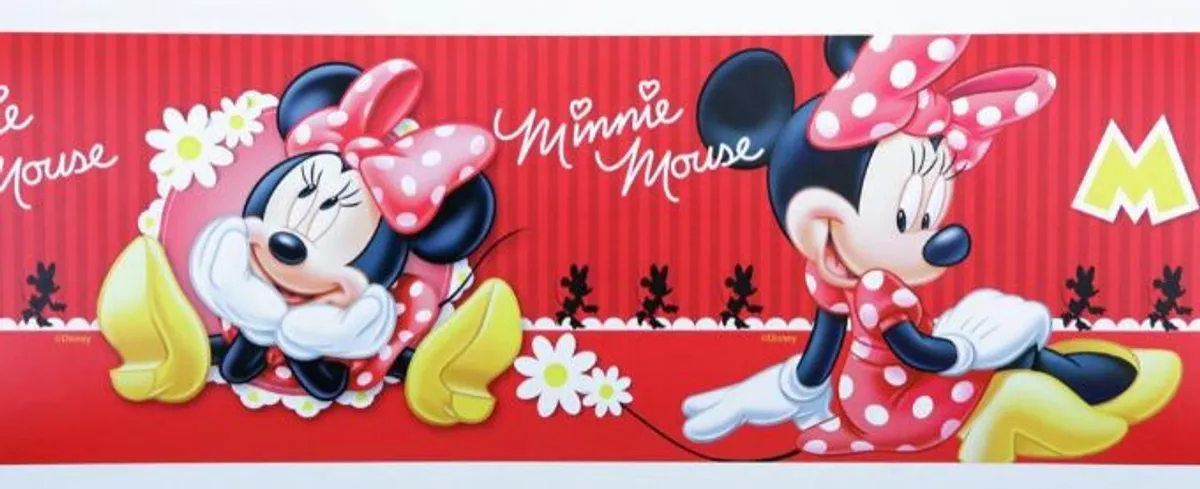 Minnie Mouse tapetborter 15 cm