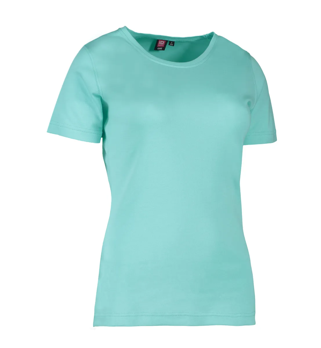 Mint farvet dame t-shirt med rund hals - L