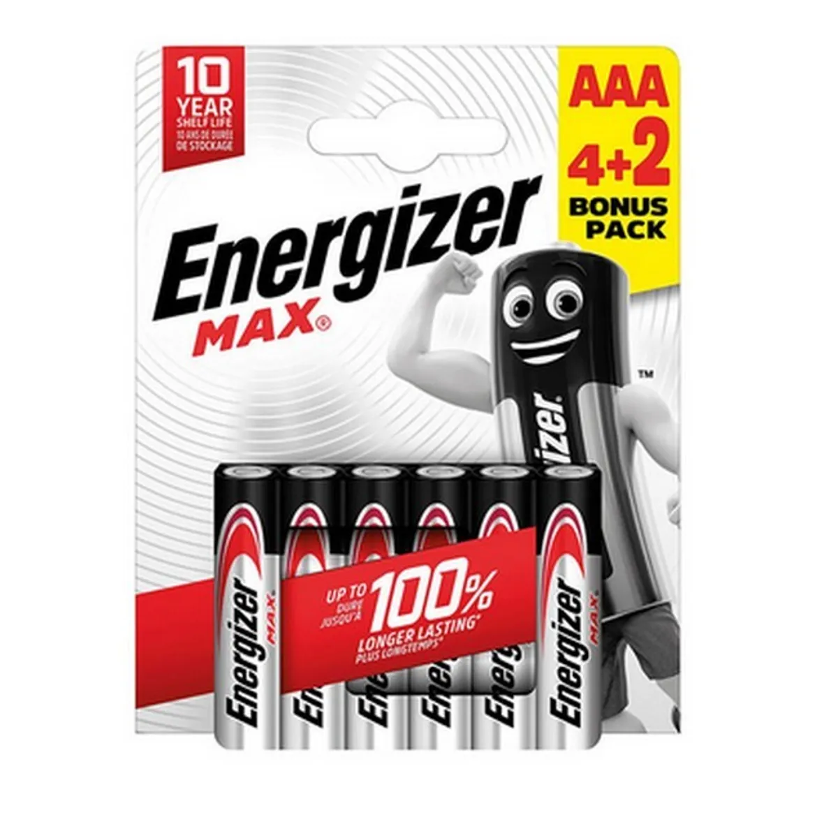 Mix - Energizer Max Power LR03 AAA Batterier 6 Stk