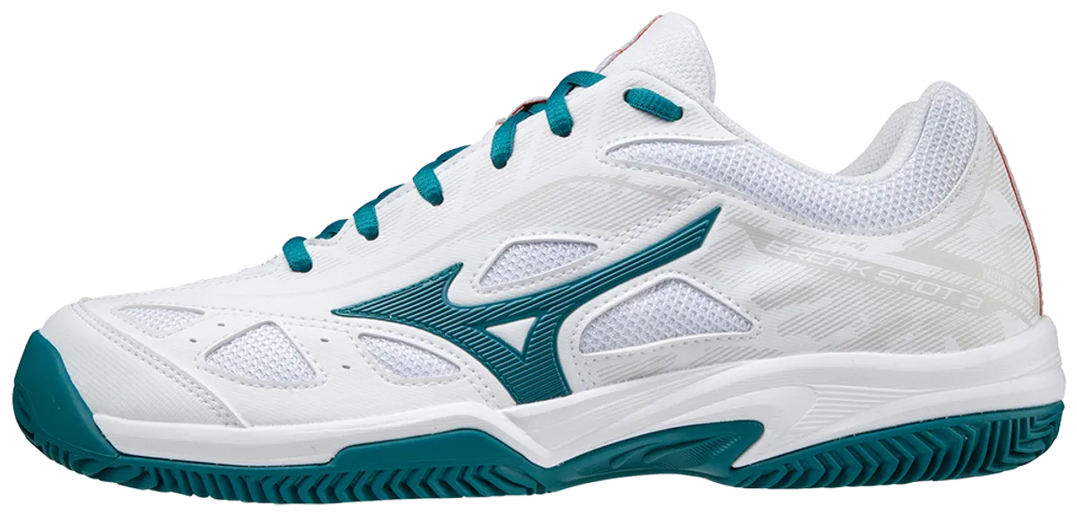 Mizuno Breakshot 3 CC (Unisex, Hvid/Turkis) - 36.5