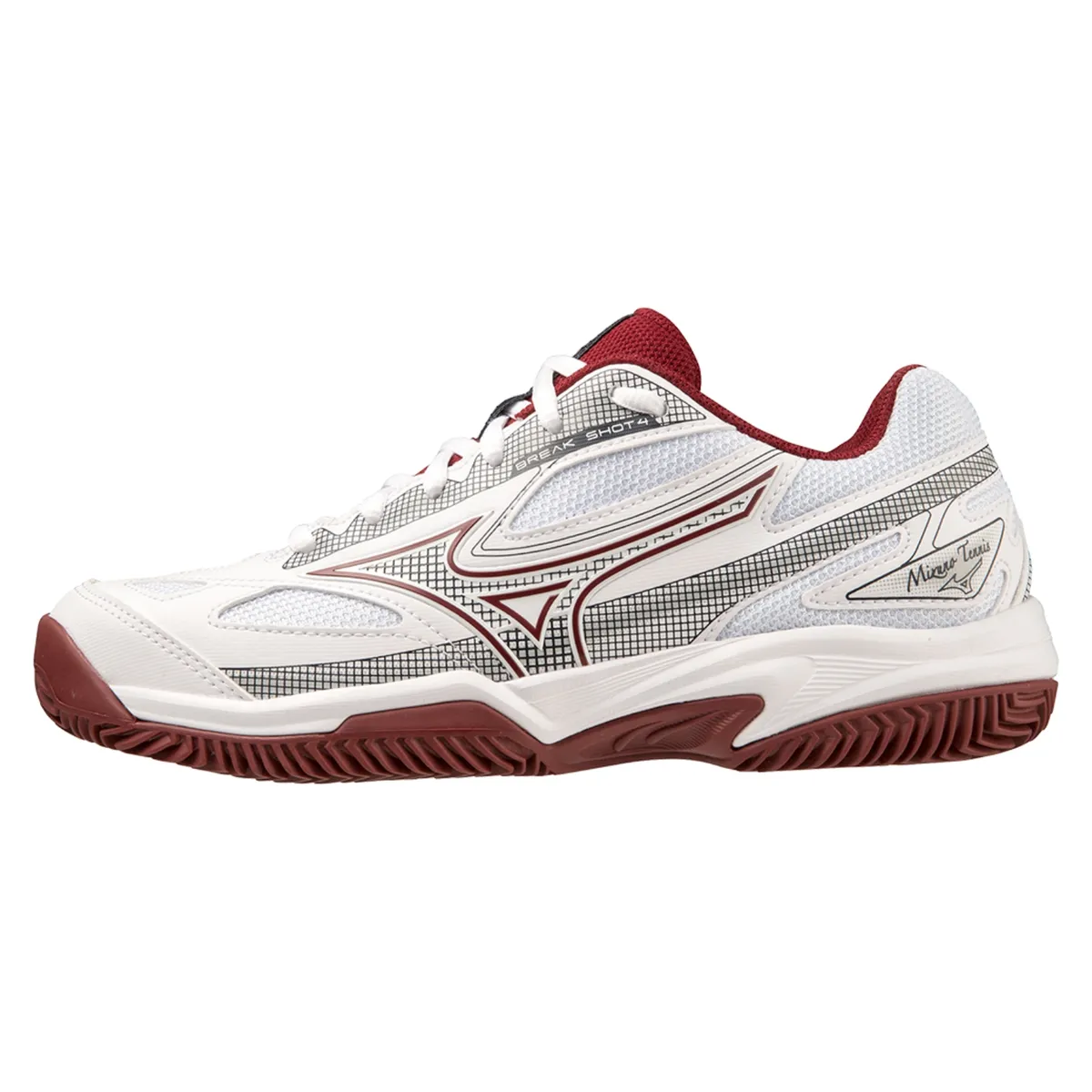 Mizuno Breakshot 4 CC Women White/Cabernet