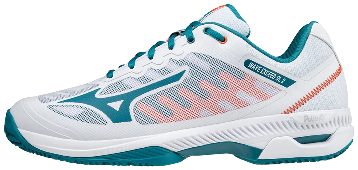 Mizuno Wave Exceed SL 2 CC (Hvid/Turkis) - 42.5