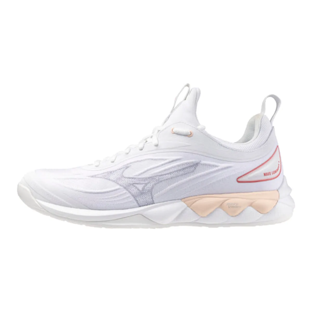 Mizuno Wave Luminous 3 Women Squashsko (White/Aleutian/Cloud Pink) - 36