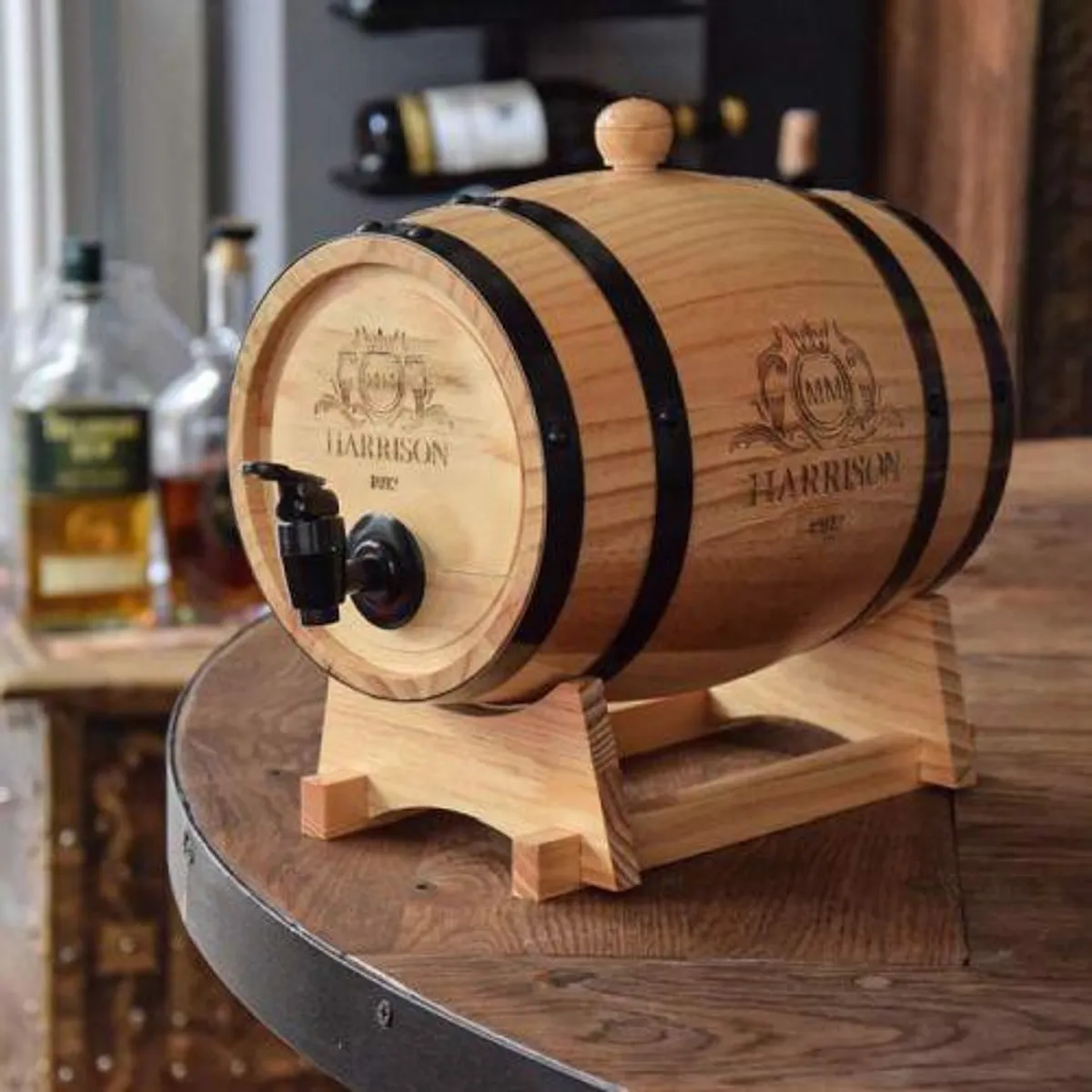 MM - Wooden Barrel Dispenser - 3L