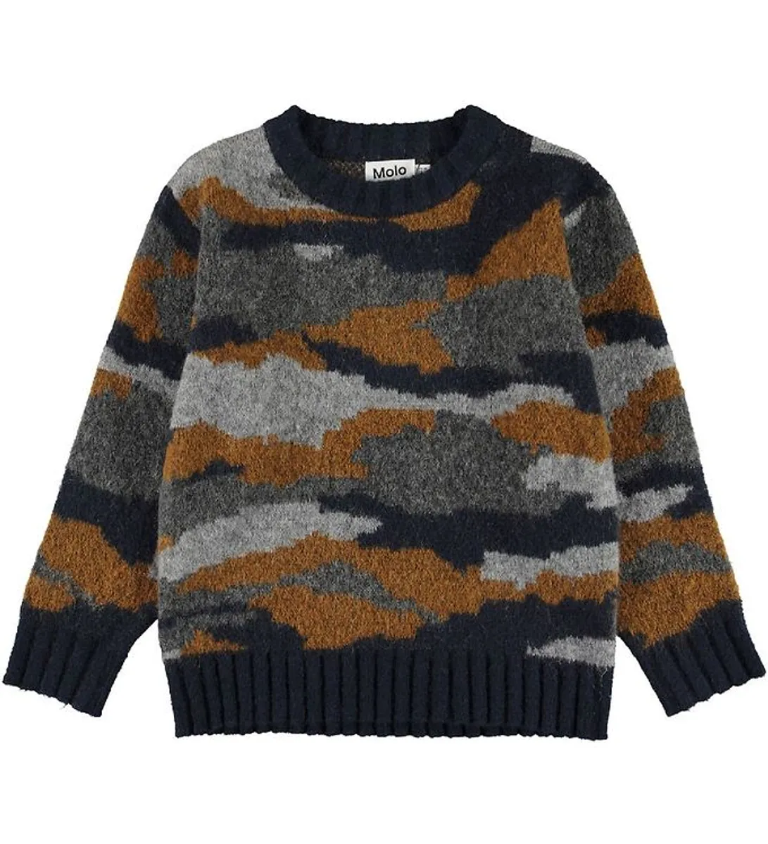 Molo Bluse - Uld/Polyester - Bello - Camo Knit