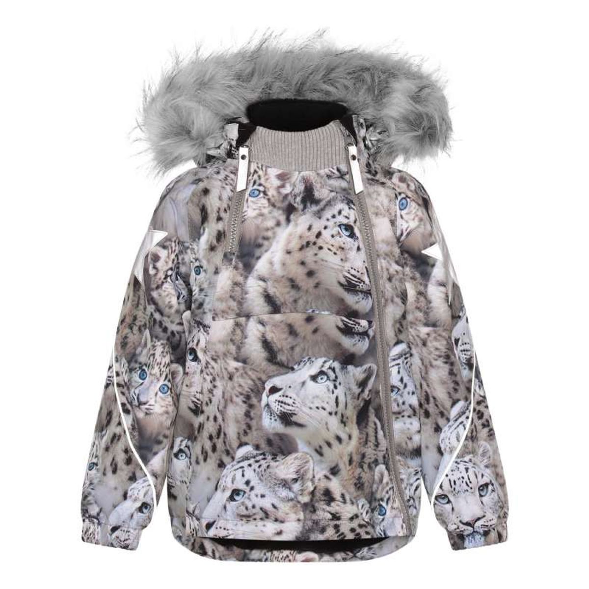 Molo - Vinterjakke Hopla Fur - Snowy Leopards - 80