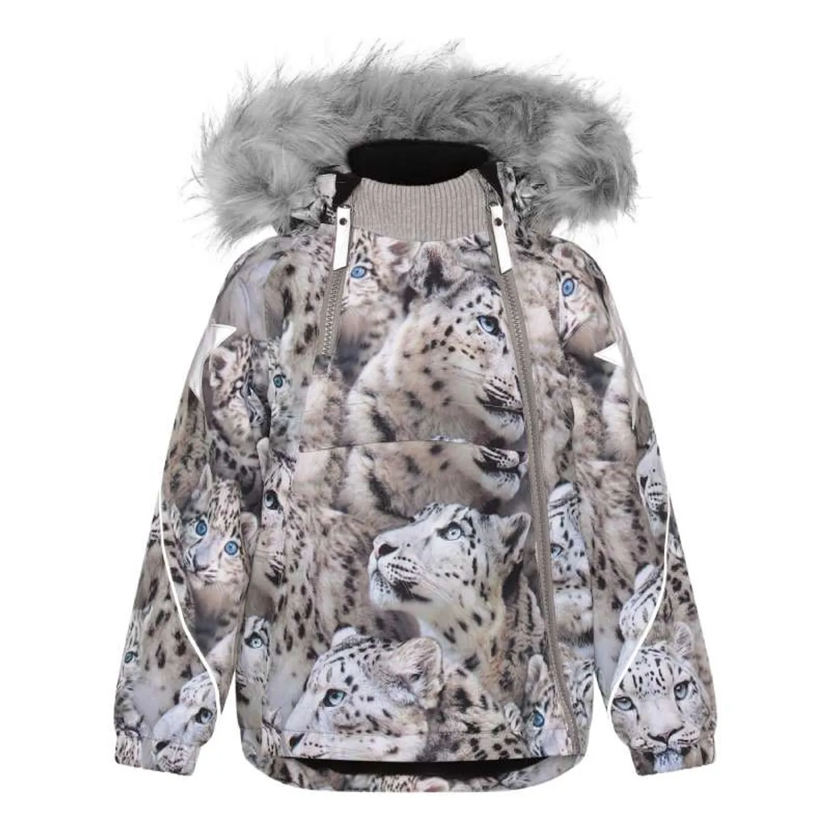 Molo - Vinterjakke Hopla Fur - Snowy Leopards - 98