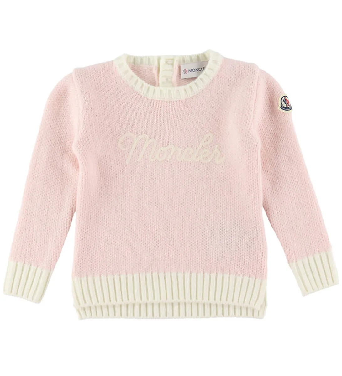 Moncler Bluse - Uld - Rosa m. Hvid