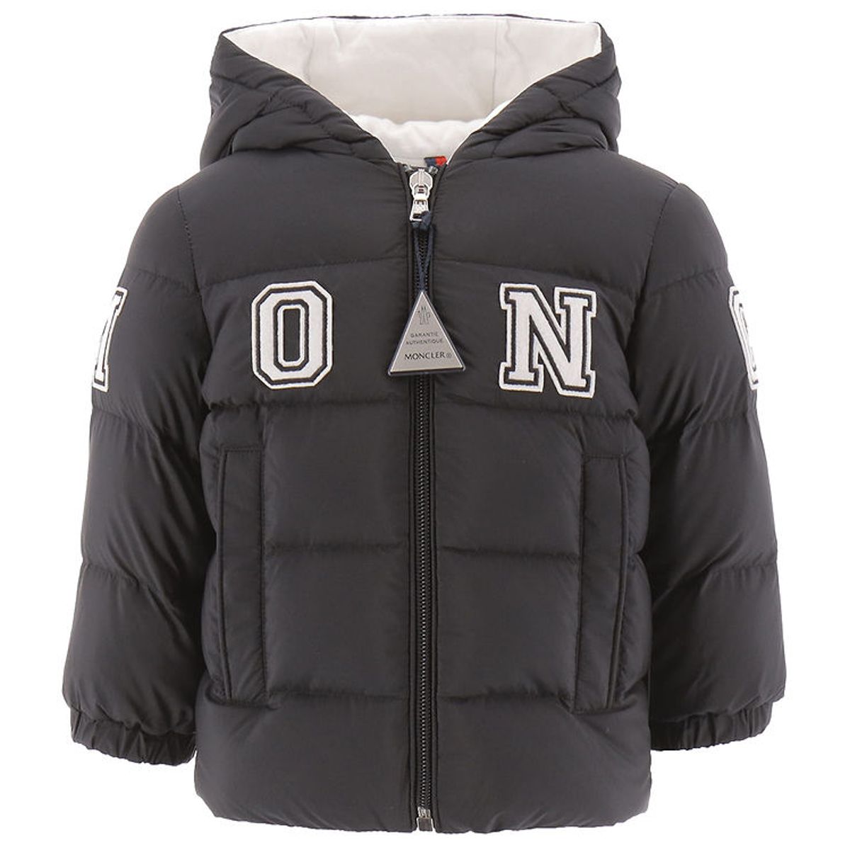 Moncler Dunjakke - Bayan - Sort m. Hvid