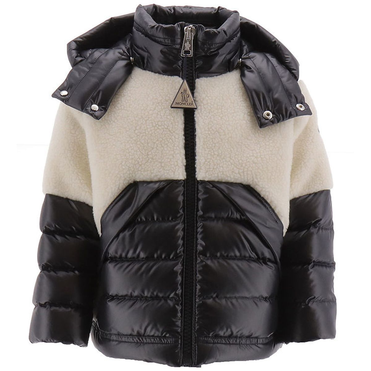 Moncler Dunjakke m. Teddyfleece - Patrick - Off White/Sort