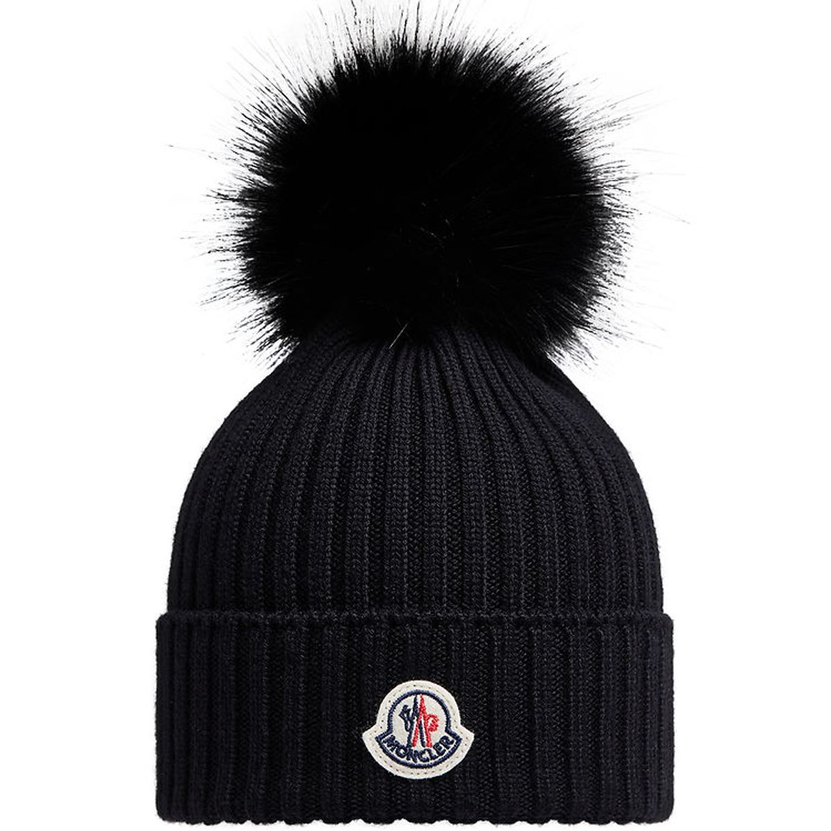 Moncler Hue - Uld - Sort m. Kvast