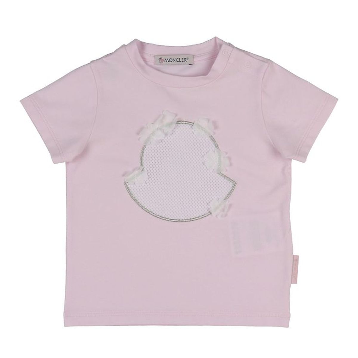 Moncler T-shirt - Rosa m. Mesh/Tyl