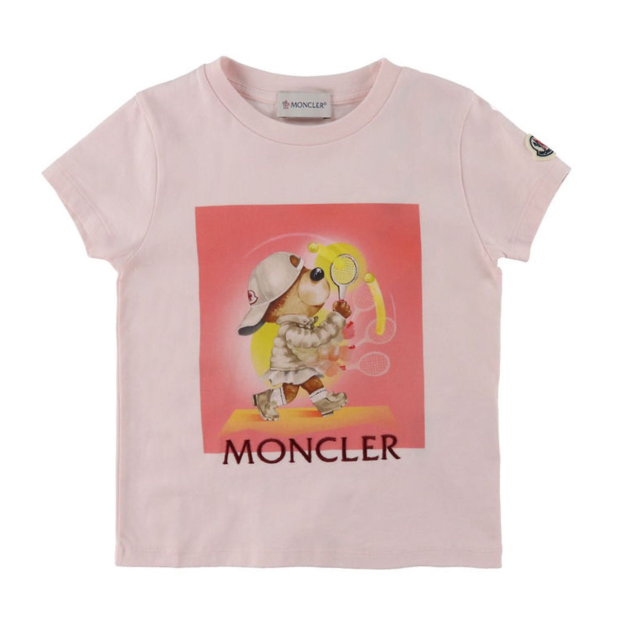 Moncler T-shirt - Rosa m. Tennisspiller