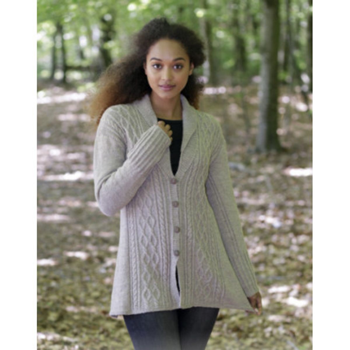 Morgan's Daughter Jacket by DROPS Design - Jakke Strikkeopskrift str. - X-Large