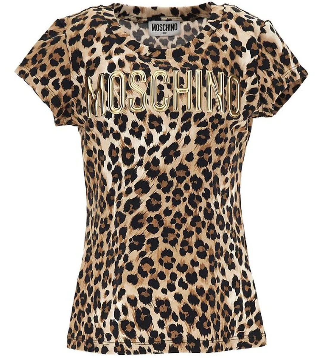 Moschino T-shirt - Leopard m. Guld