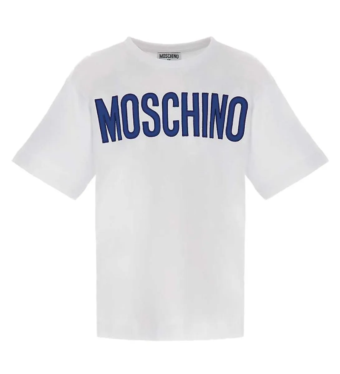 Moschino T-shirt - Maxi - Hvid/Blå