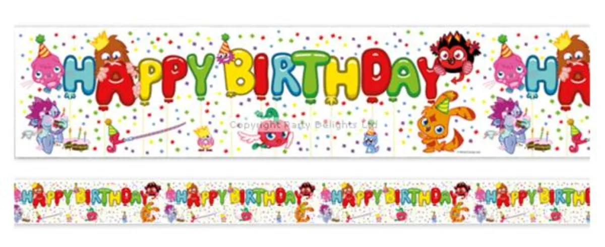 Moshi Monster: Happy Birth Day Foil Banner