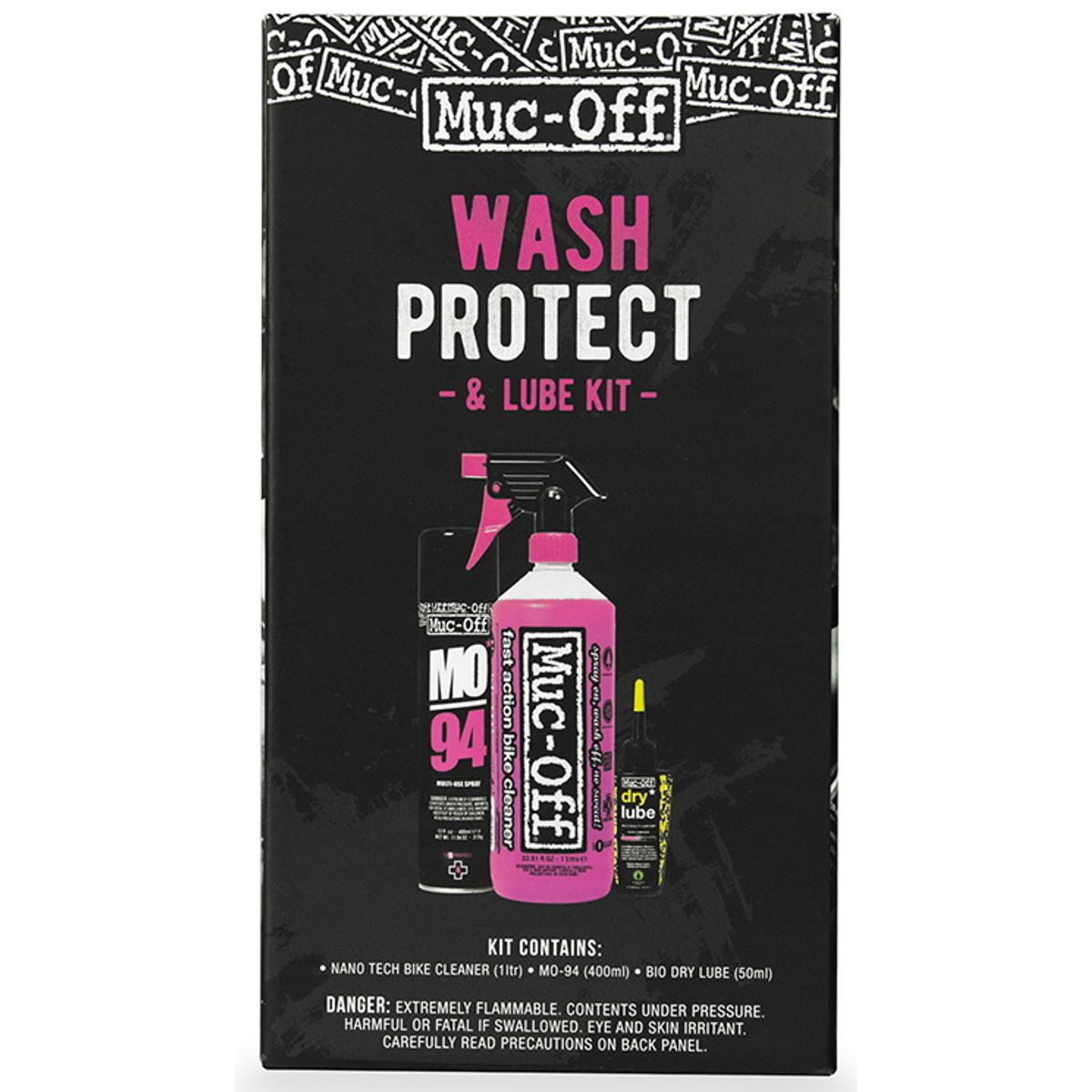 Muc-Off Wash, Protect and Dry Lube Kit (Vask, Olie & Beskyttelse)