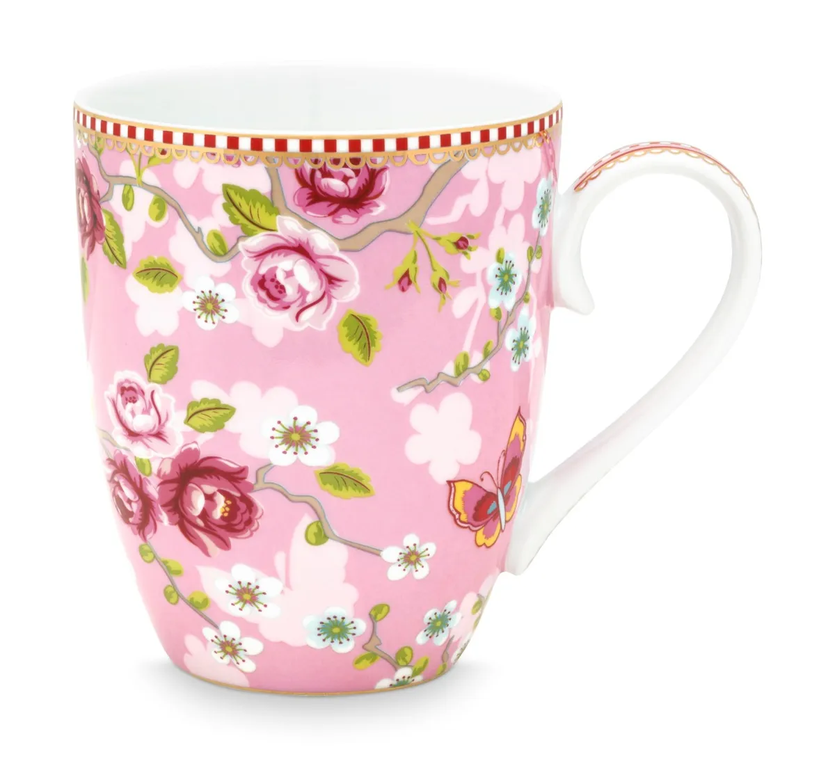 Mug Large Chinese Rose Pink 350ml