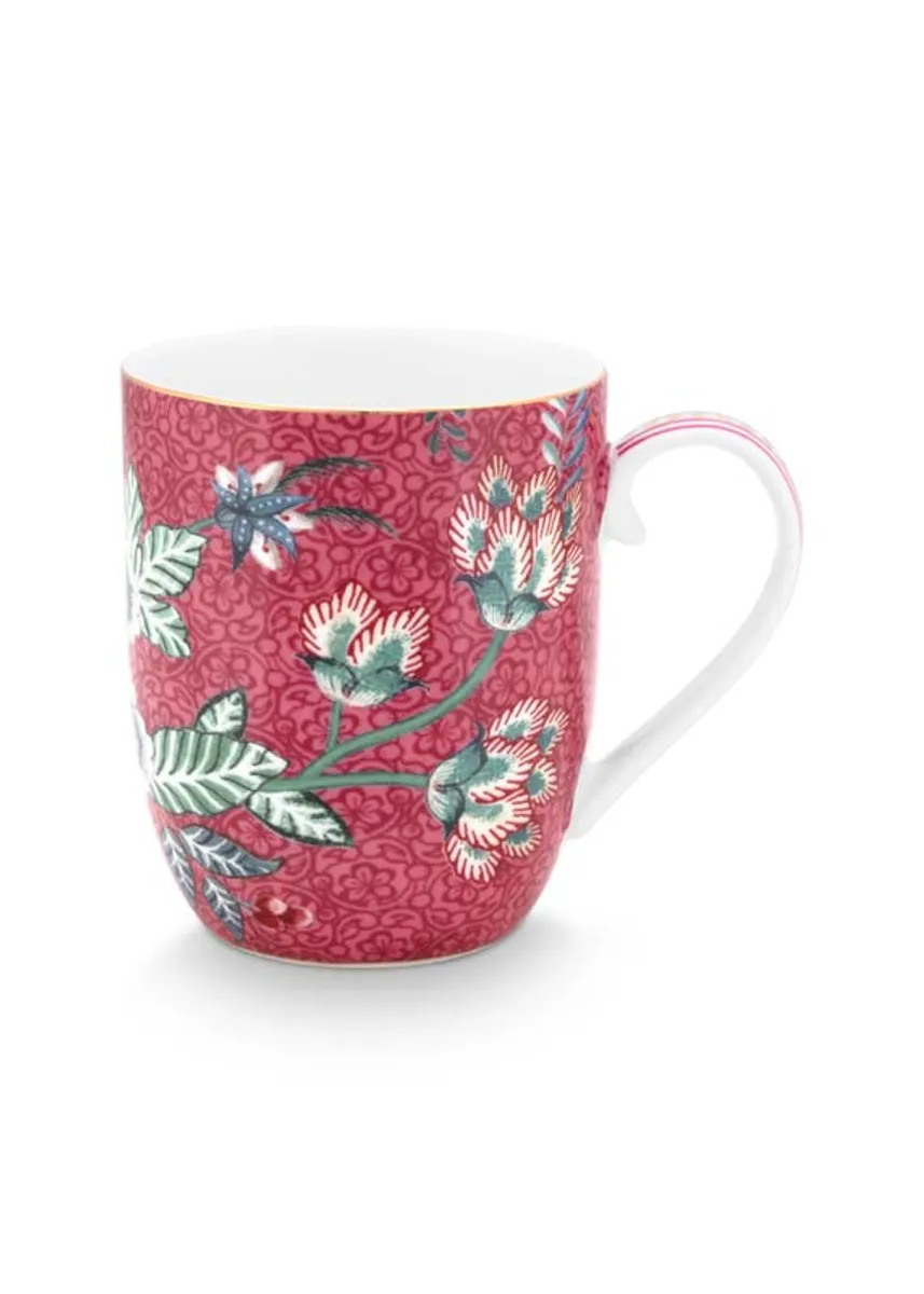 Mug Small Flower Festival Dark Pink 145ml