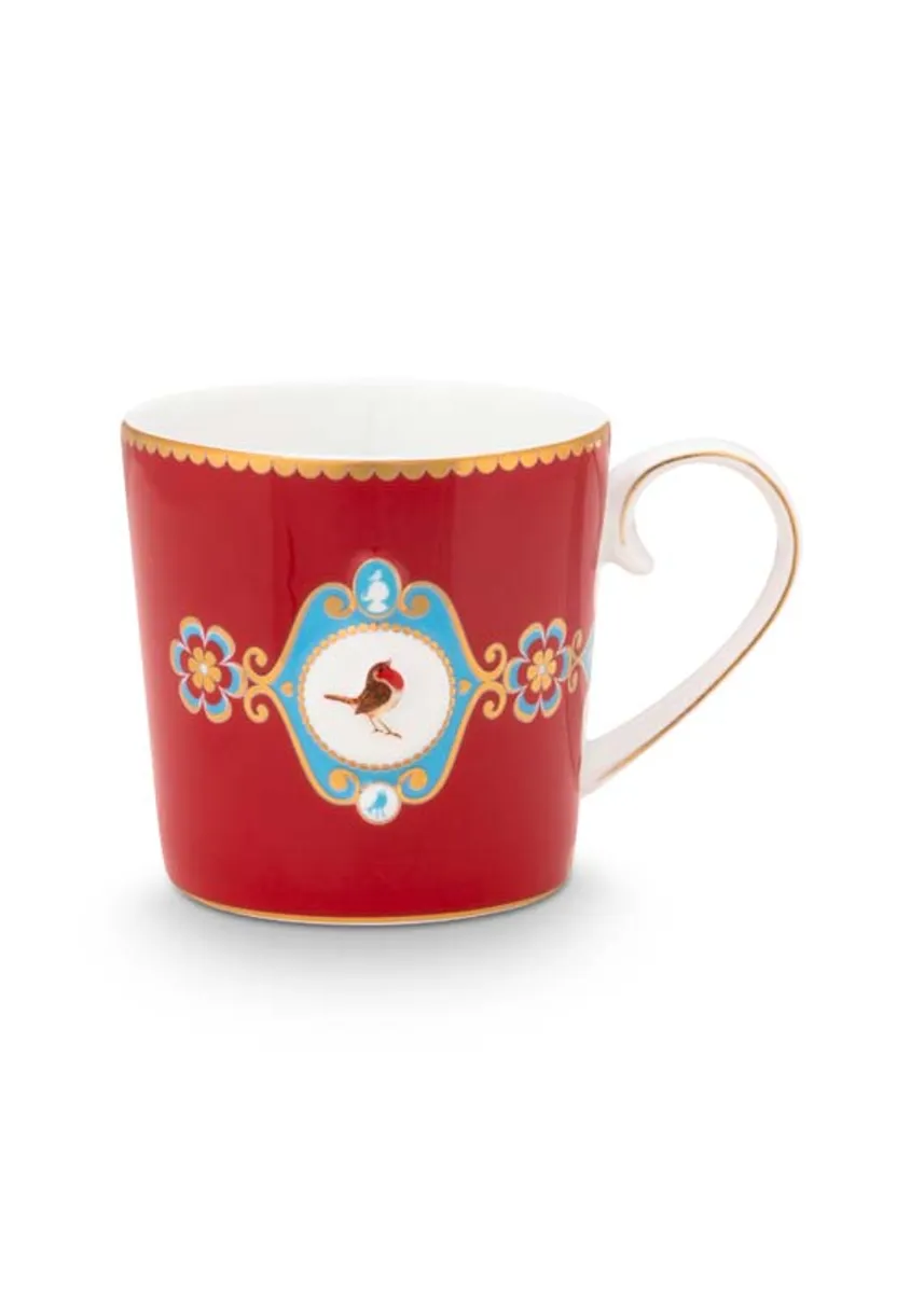 Mug Small Love Birds Medallion Red 150ml