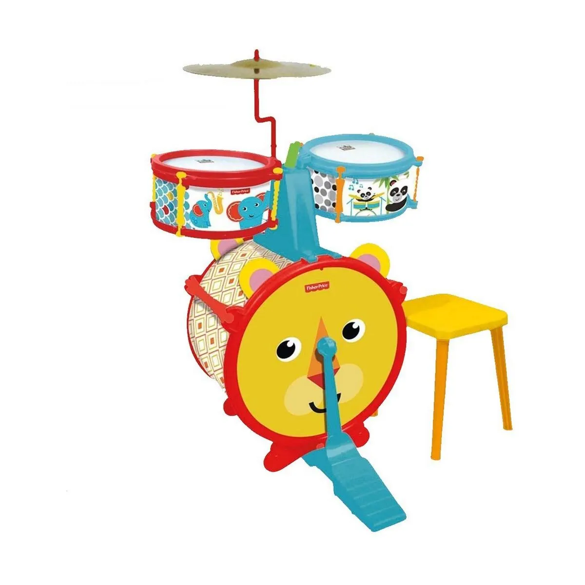 Musikalske trommer Fisher Price dyr Plastik