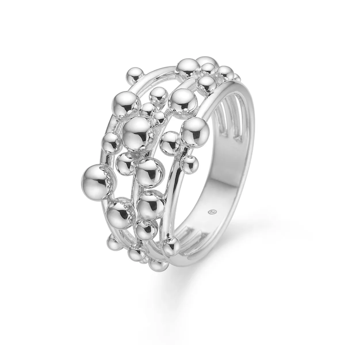 MZ Sølv ring "Bubbles"