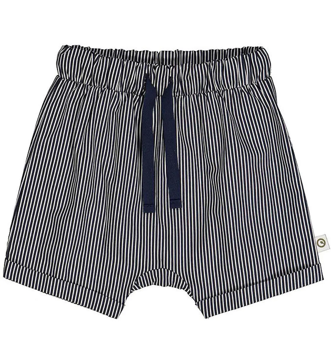 Müsli Shorts - Poplin Stripe - Balsam Cream/Blue Night