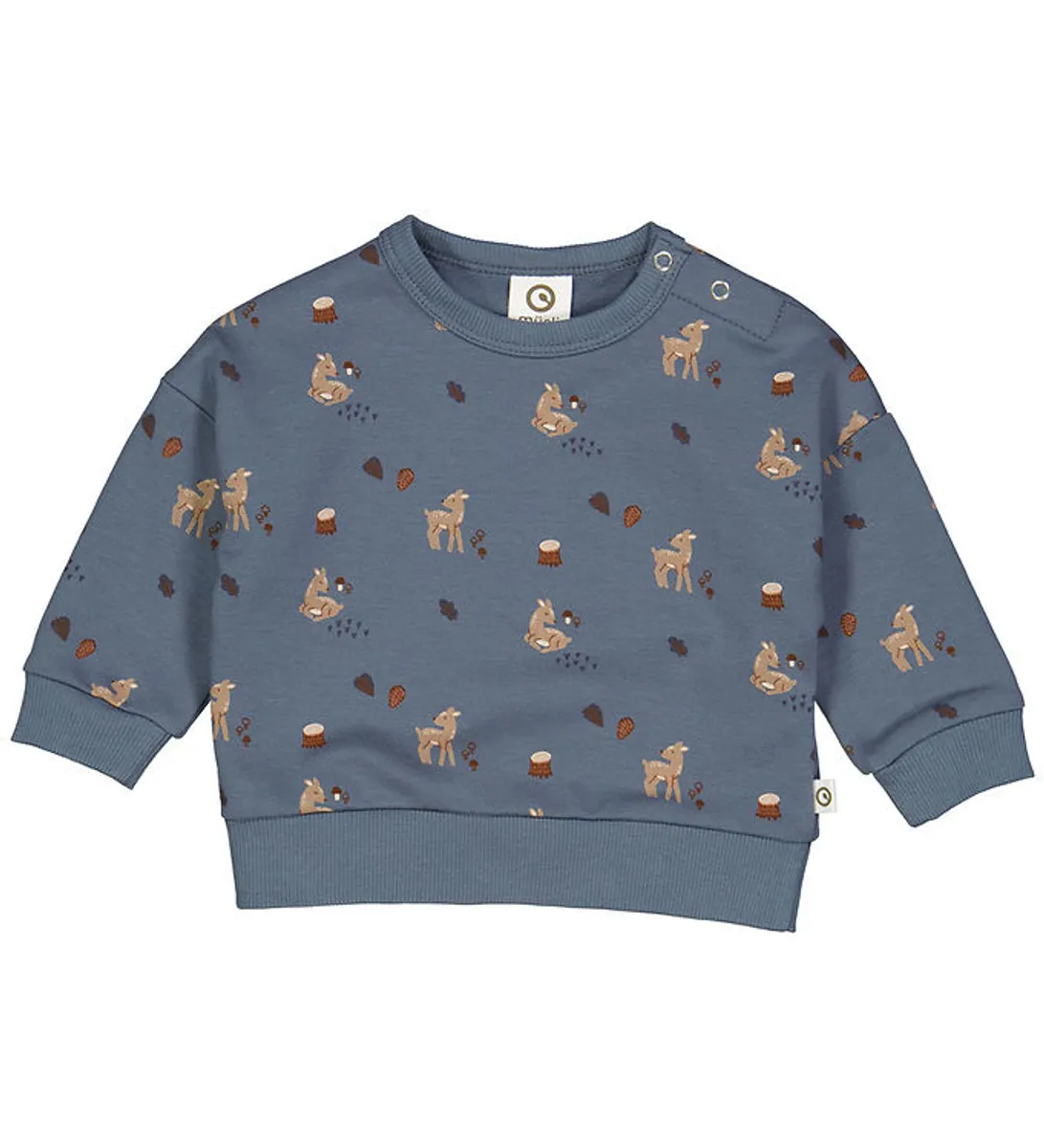 Müsli Sweatshirt - Deer - Stormy Blue/Shade/Bark